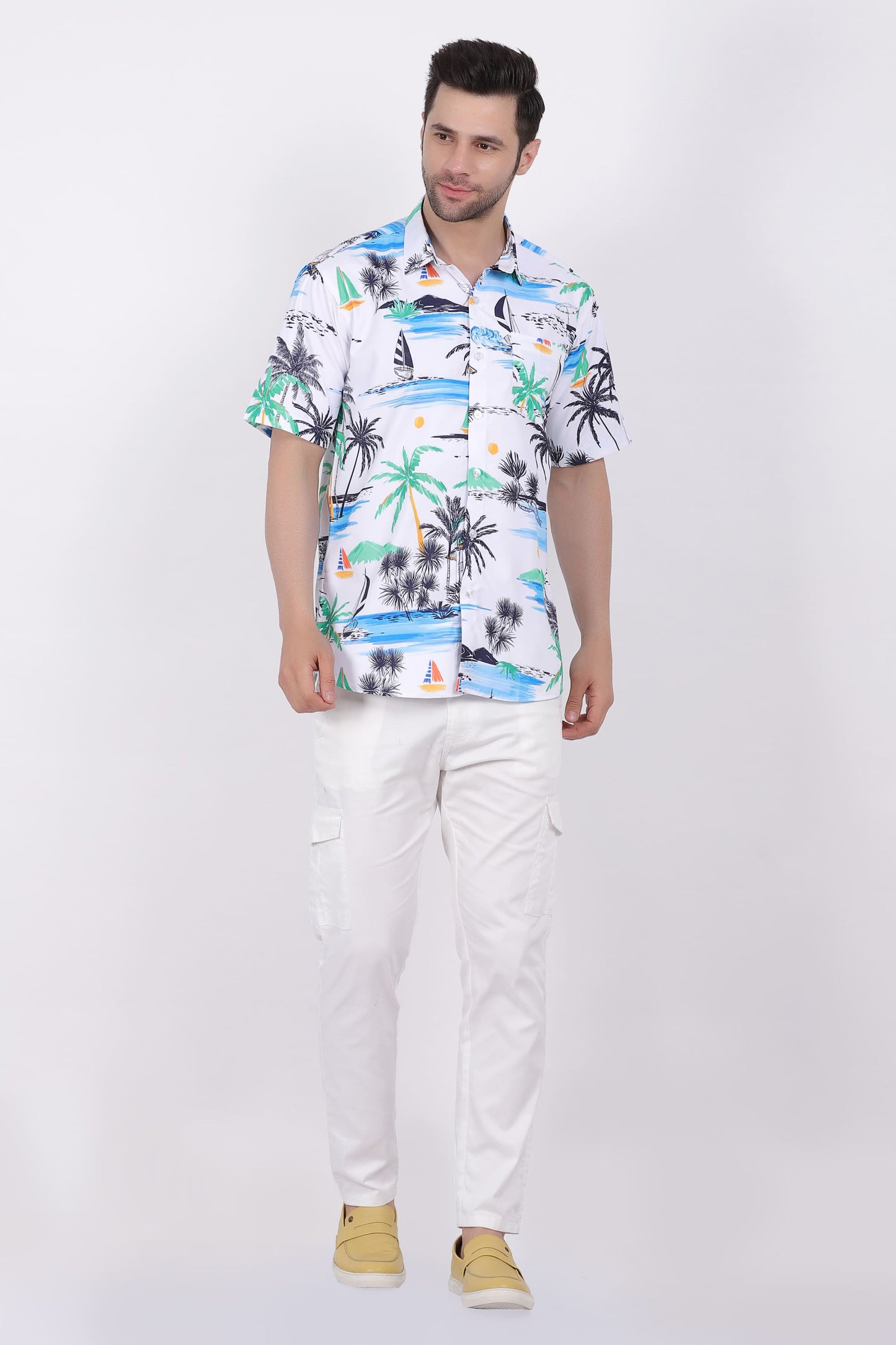 Camisa Hawaiana Playera Caribeña de Caballero