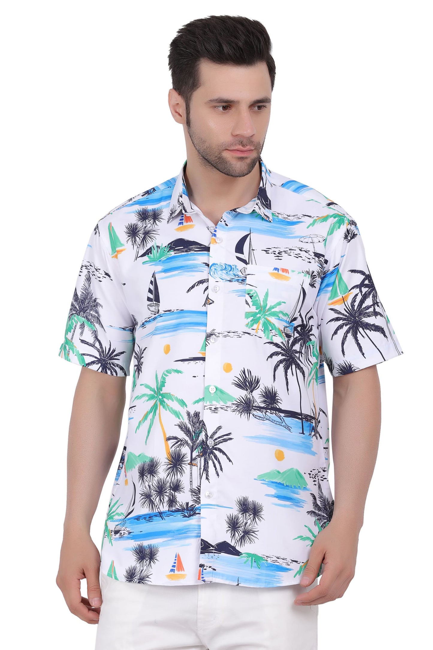 Camisa Hawaiana Playera Caribeña de Caballero