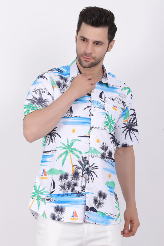 Camisa Hawaiana Playera Caribeña de Caballero