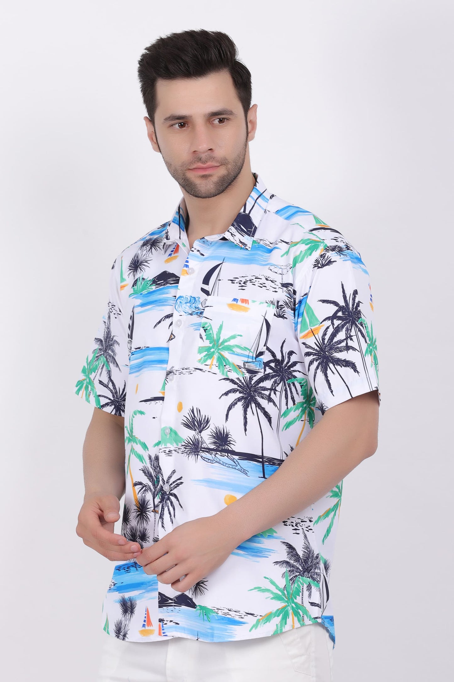 Camisa Hawaiana Playera Caribeña de Caballero