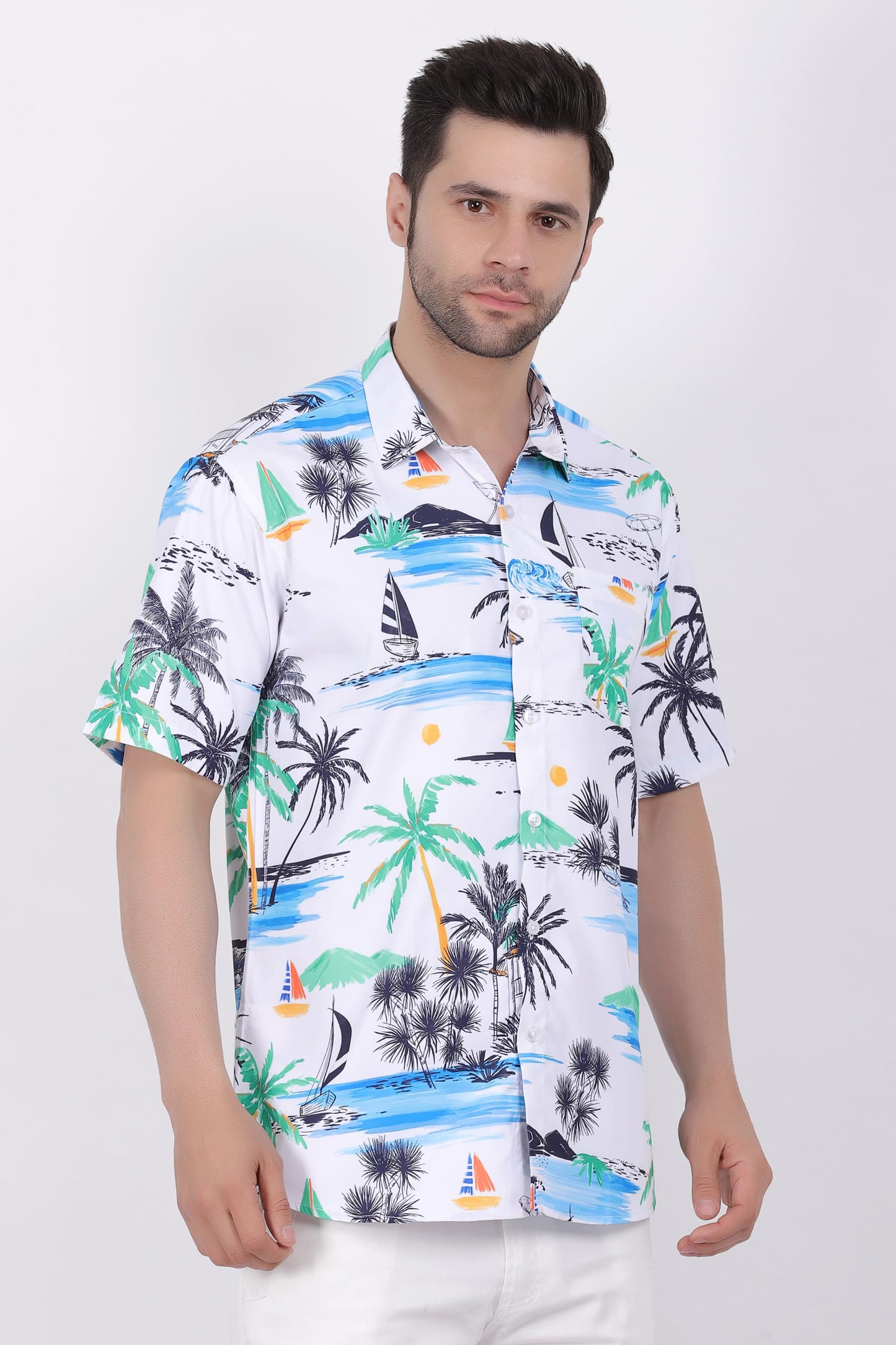 Camisa Hawaiana Playera Caribeña de Caballero