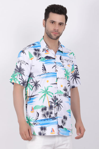 Camisa Hawaiana Playera Caribeña de Caballero
