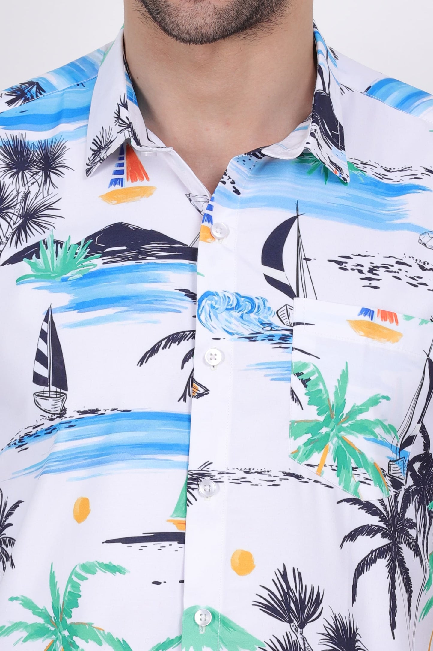 Camisa Hawaiana Playera Caribeña de Caballero