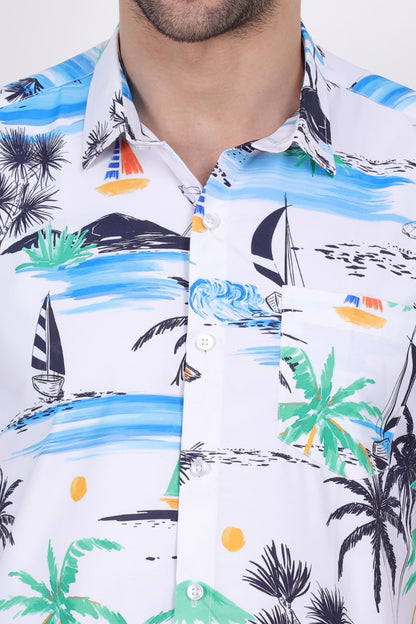 Camisa Hawaiana Playera Caribeña de Caballero