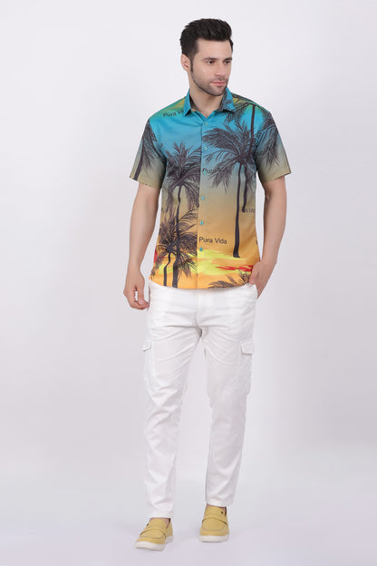 Camisa Hawaiana Playera Caribeña de Caballero