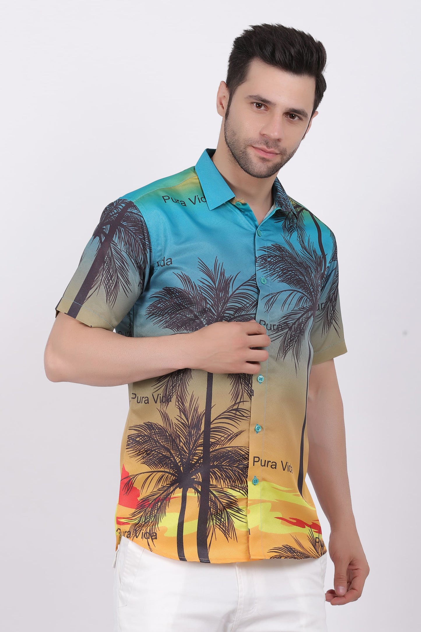 Camisa Hawaiana Playera Caribeña de Caballero
