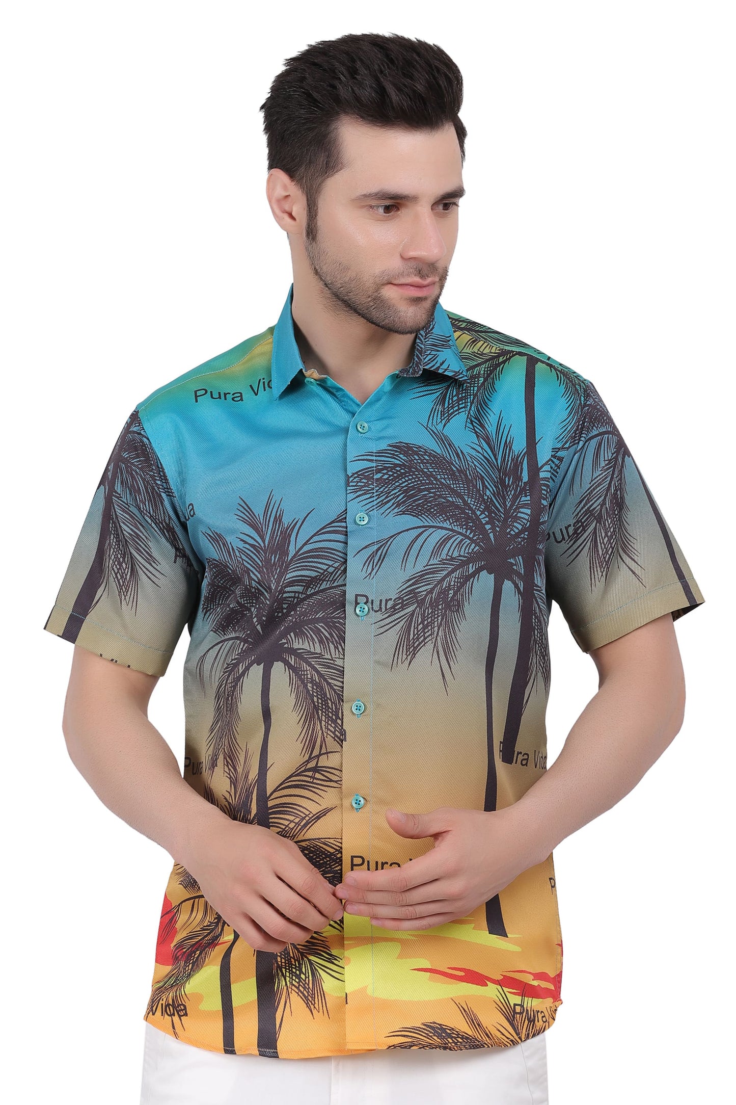 Camisa Hawaiana Playera Caribeña de Caballero