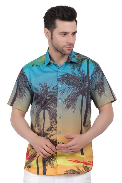 Camisa Hawaiana Playera Caribeña de Caballero