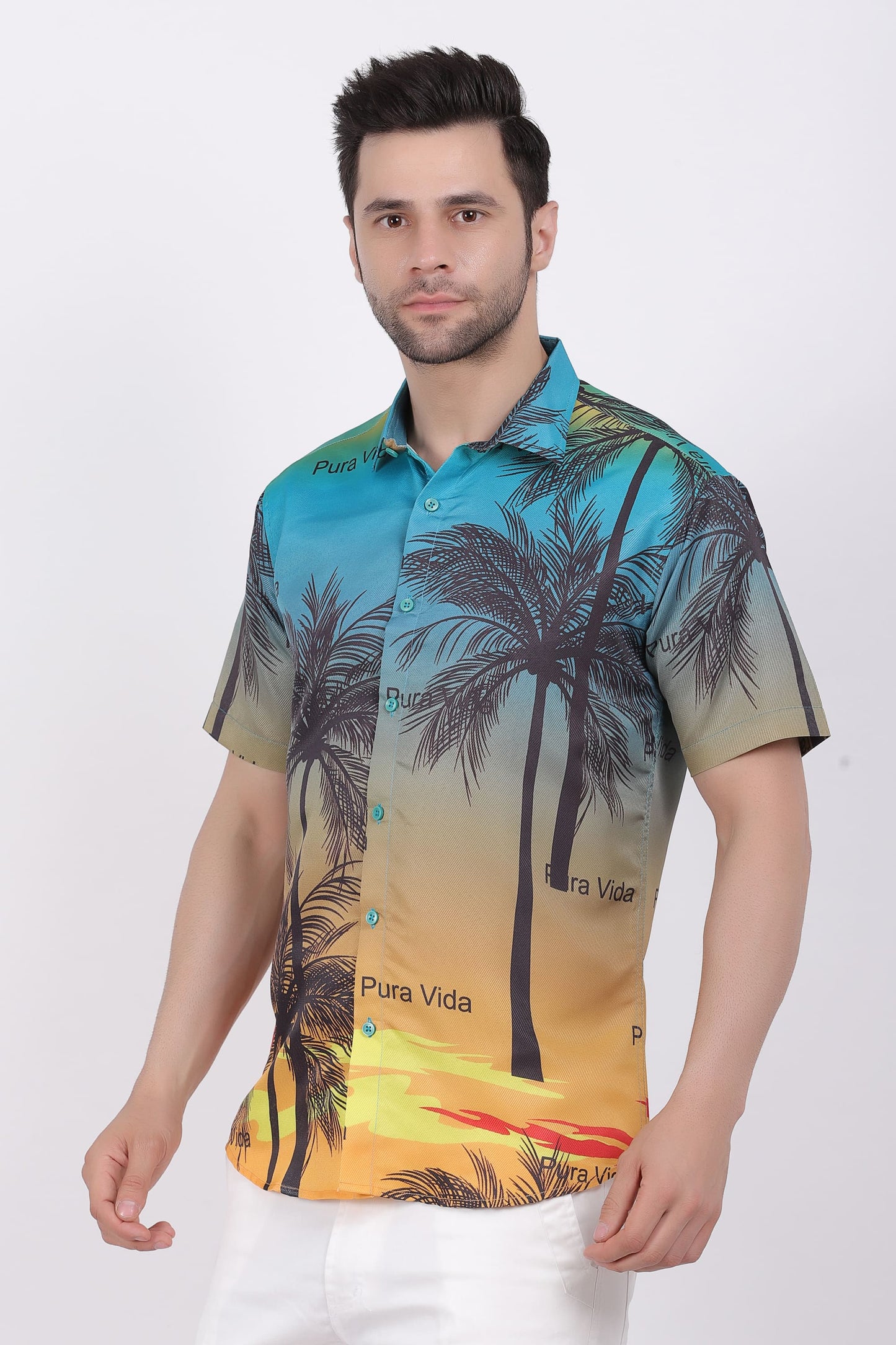 Camisa Hawaiana Playera Caribeña de Caballero