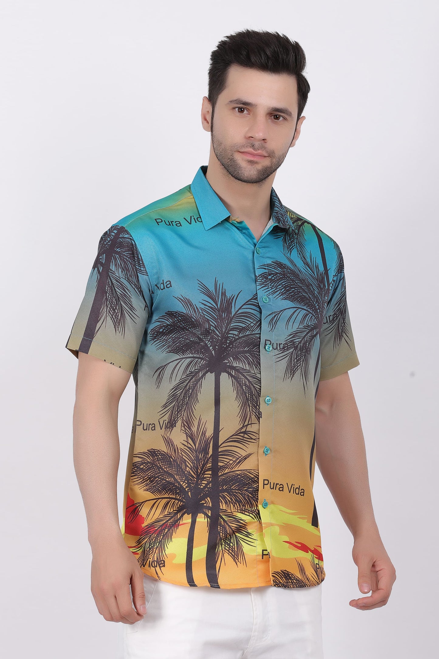Camisa Hawaiana Playera Caribeña de Caballero