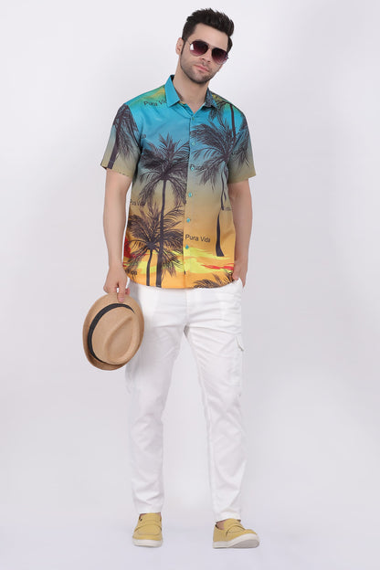 Camisa Hawaiana Playera Caribeña de Caballero