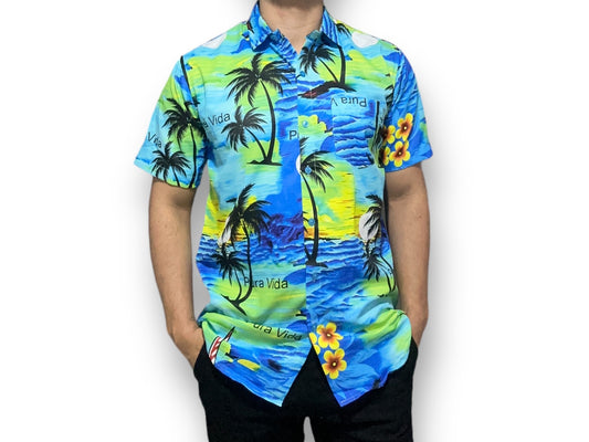 Camisa Hawaiana Playera Caribeña de Caballero