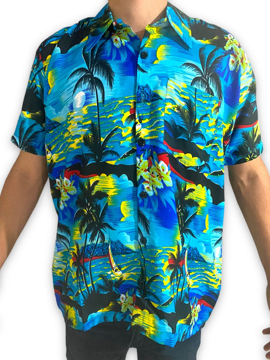 Camisa Hawaiana Playera Caribeña de Caballero