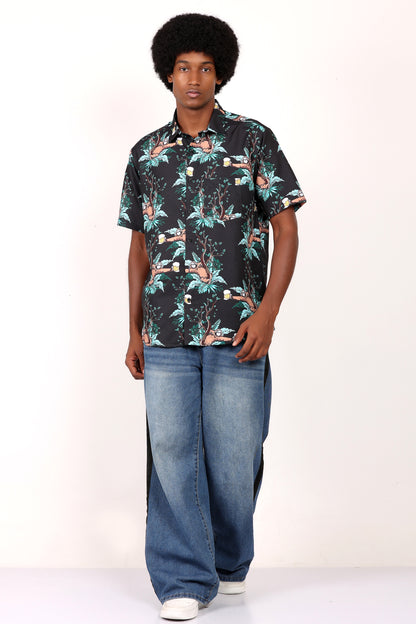 Men's Caribbean Beach Hawaiian Shirt Bear Print
