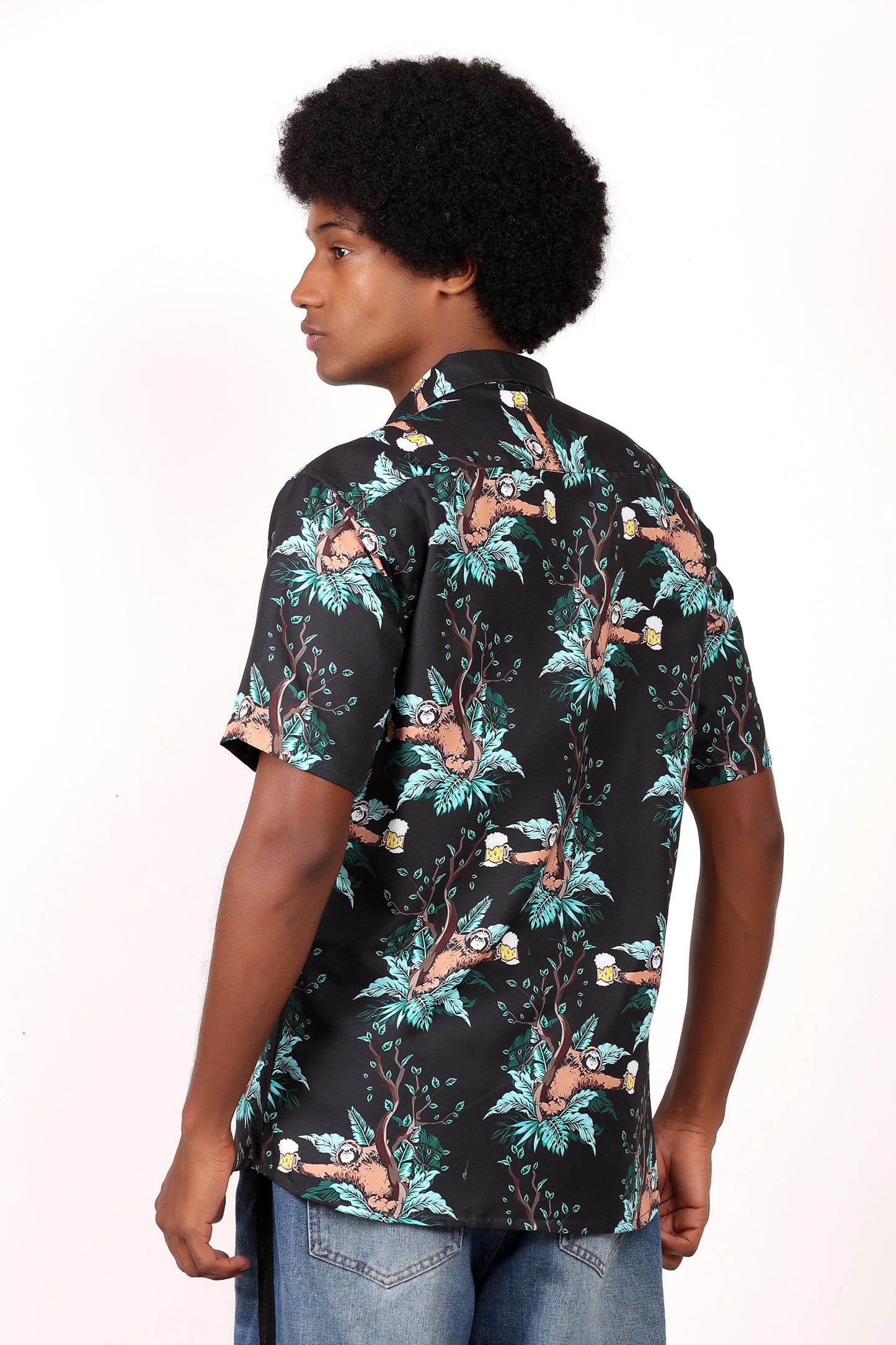 Men's Caribbean Beach Hawaiian Shirt Bear Print