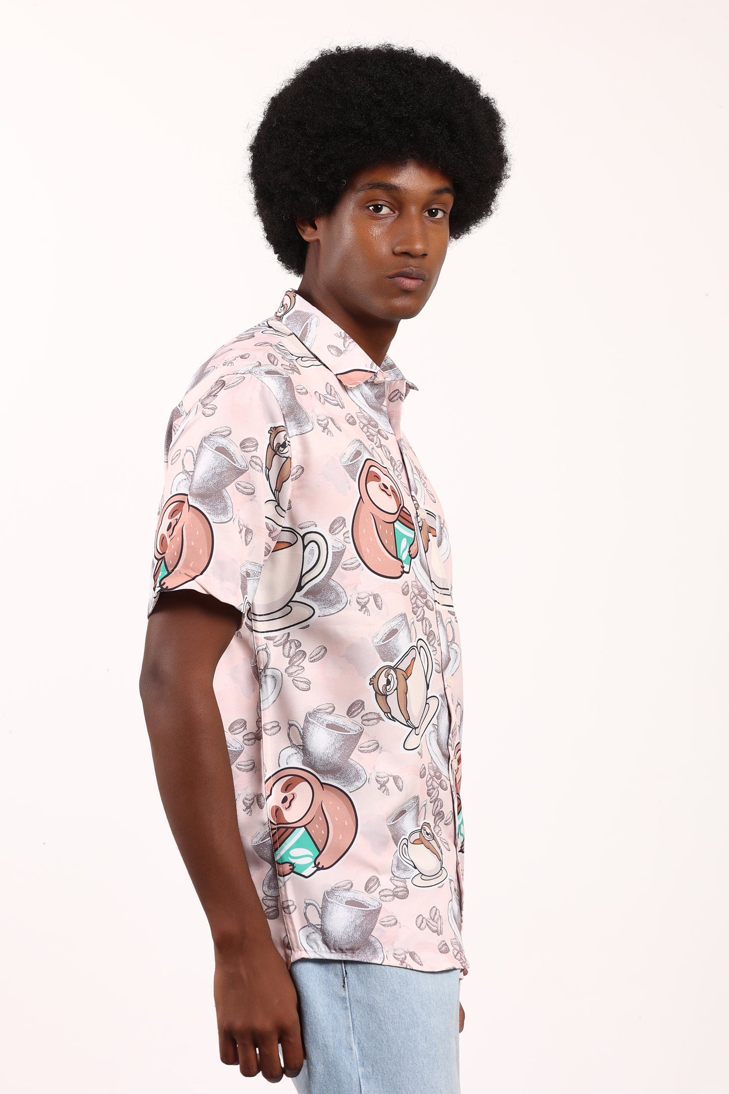 Camisa Hawaiana Playera Caribeña de Caballero Estampado Oso Comiquita
