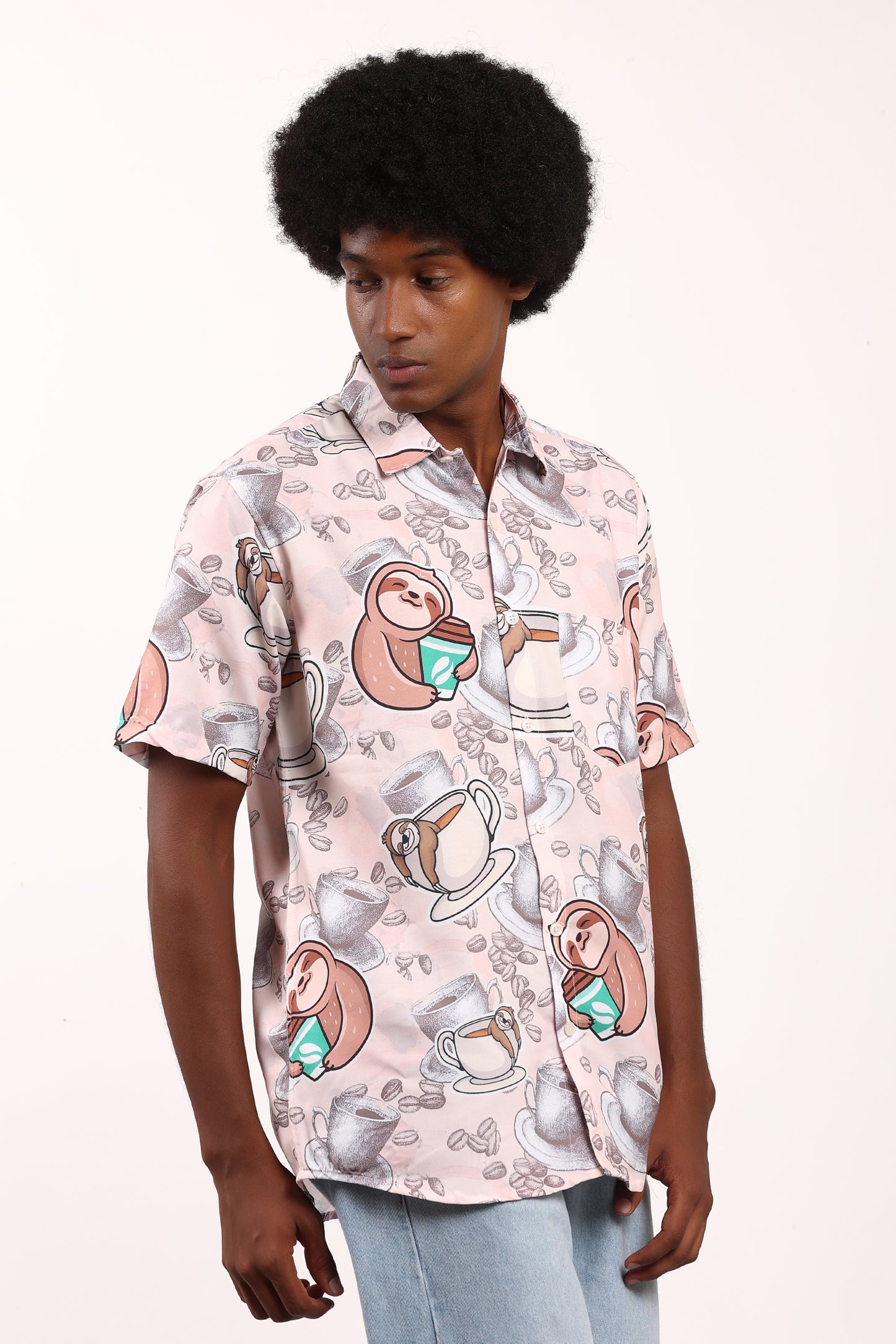Camisa Hawaiana Playera Caribeña de Caballero Estampado Oso Comiquita