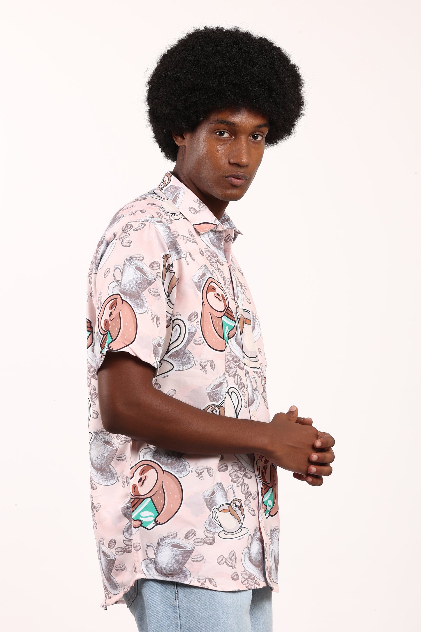 Camisa Hawaiana Playera Caribeña de Caballero Estampado Oso Comiquita