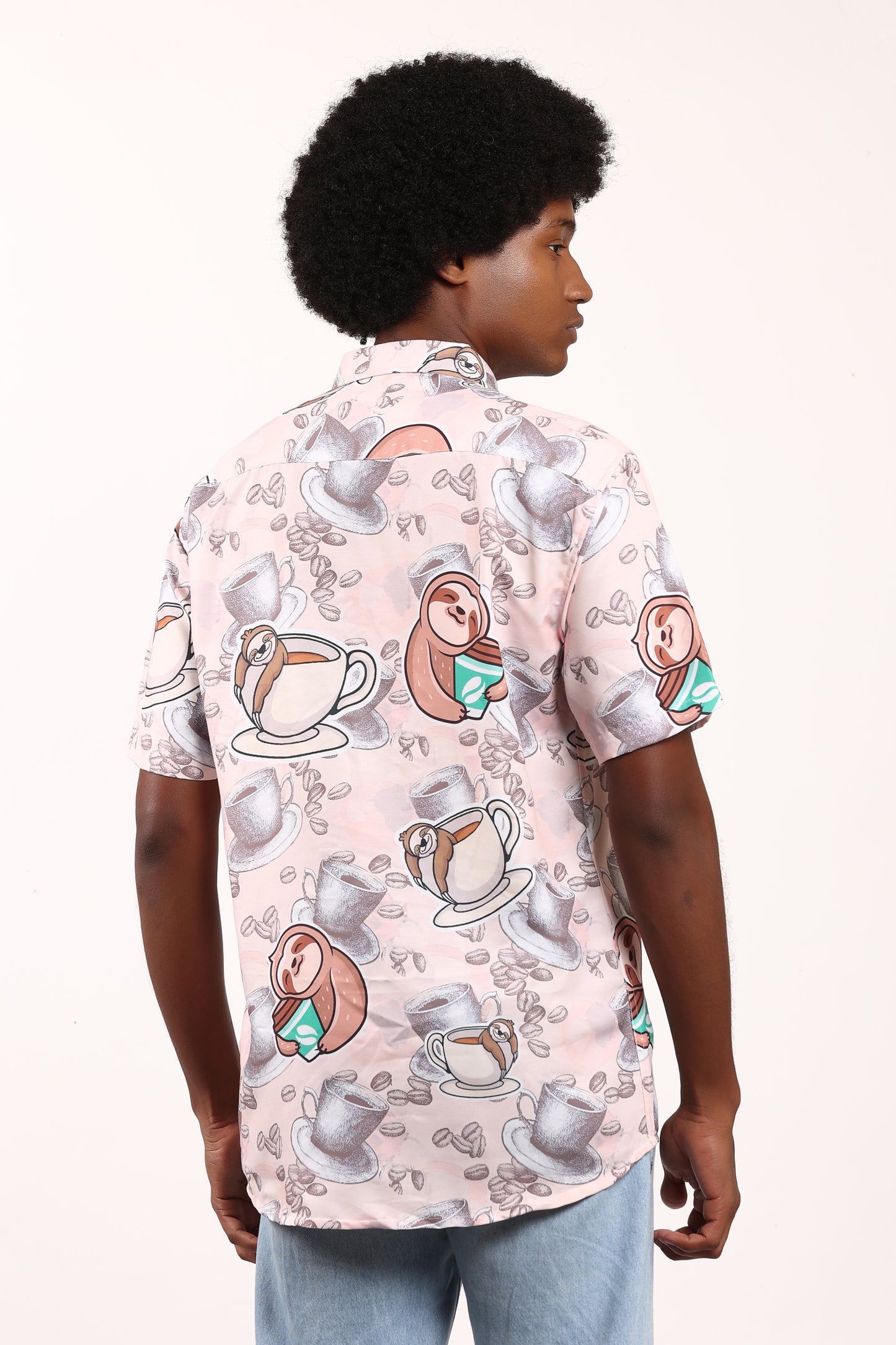 Camisa Hawaiana Playera Caribeña de Caballero Estampado Oso Comiquita