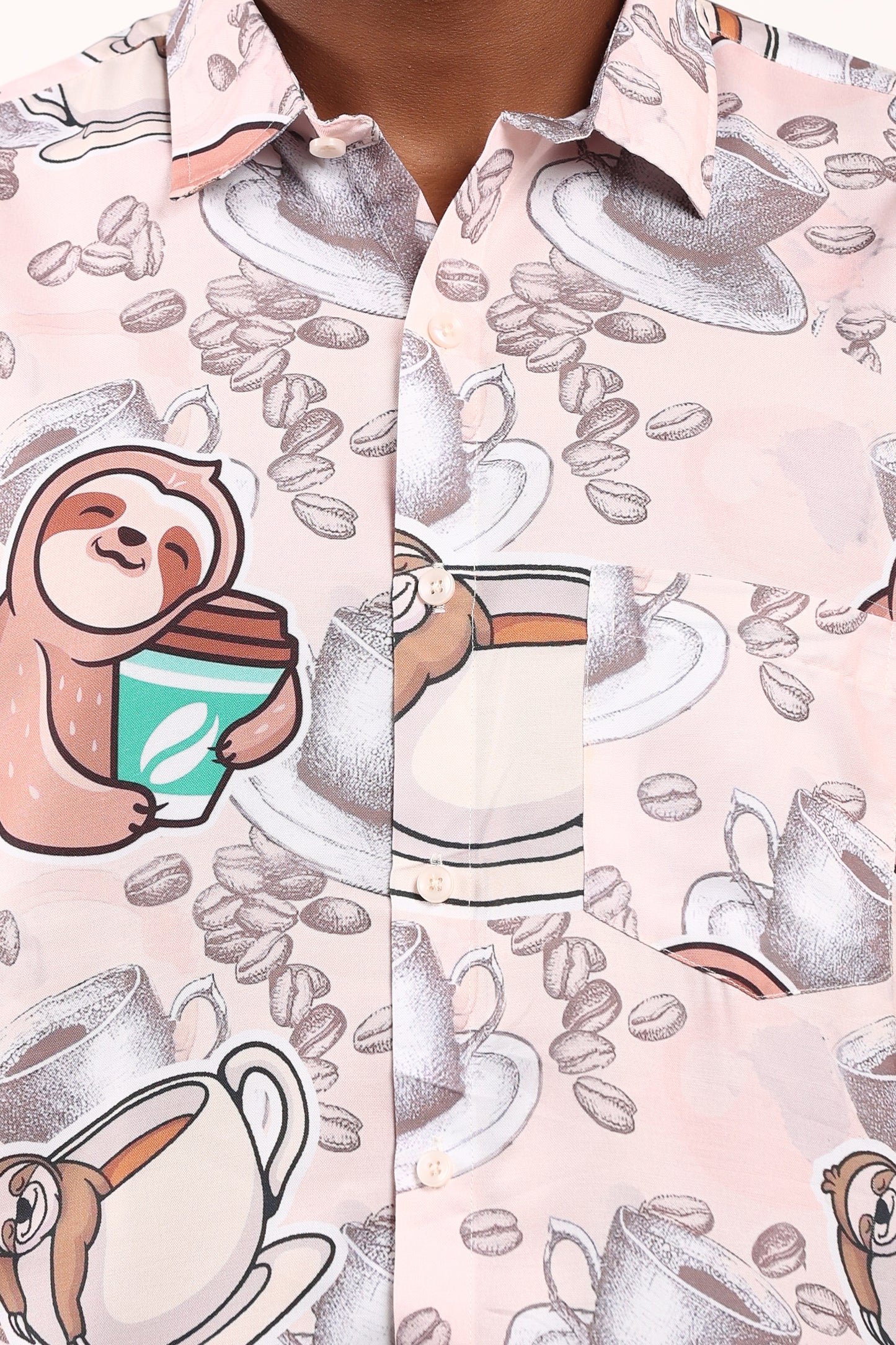 Camisa Hawaiana Playera Caribeña de Caballero Estampado Oso Comiquita