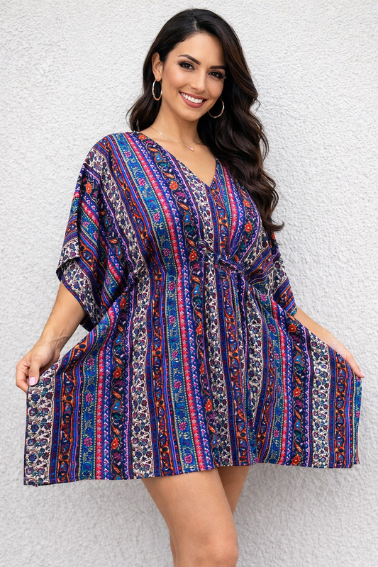 Vestido Corto Estampado de Dama