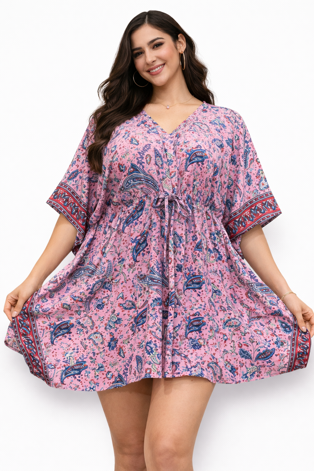 Vestido Corto Estampado de Dama