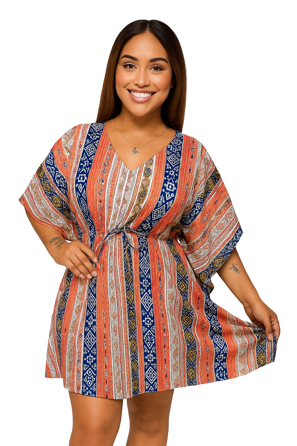 Vestido Corto Estampado de Dama