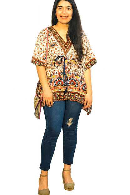 Vestido Corto Estampado de Dama