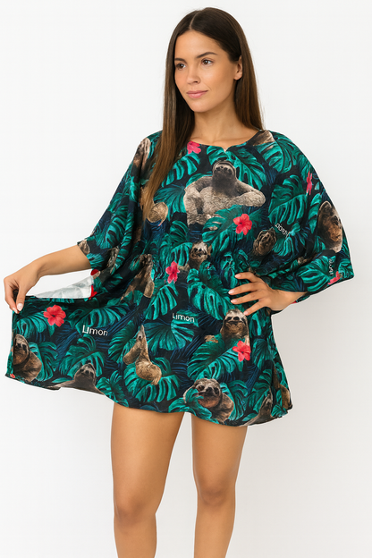 Vestido Hawaiano Corto de Dama Estampado Playero