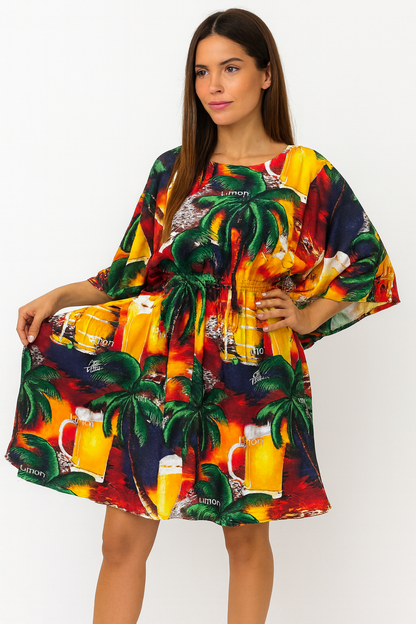 Women's Hawaiian Beach Print Dress
