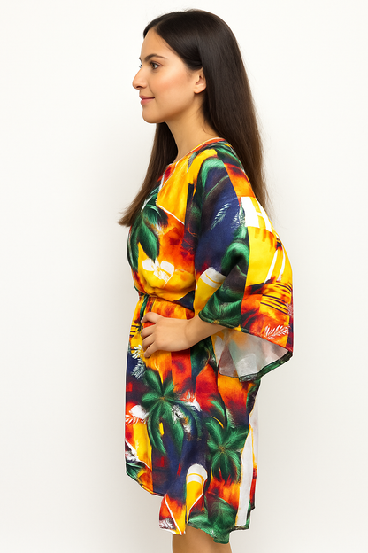 Women's Hawaiian Beach Print Dress