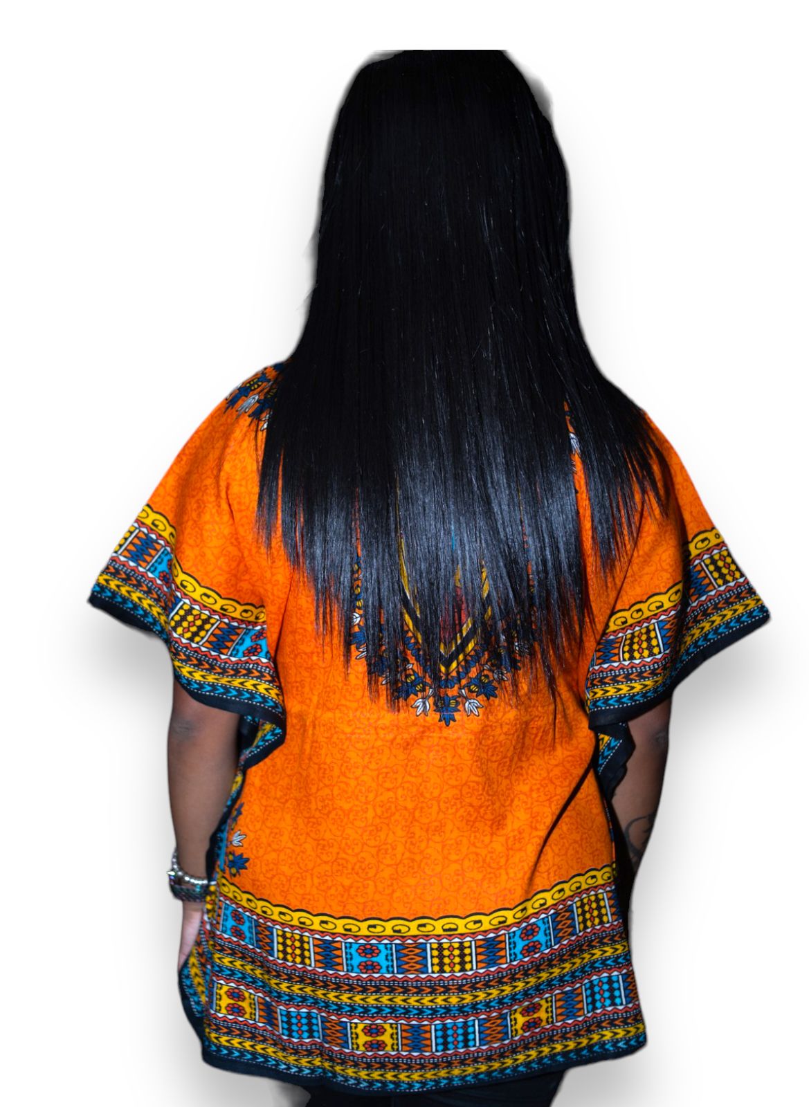 Manta Juvenil con Estampado Afrocaribeño Naranja