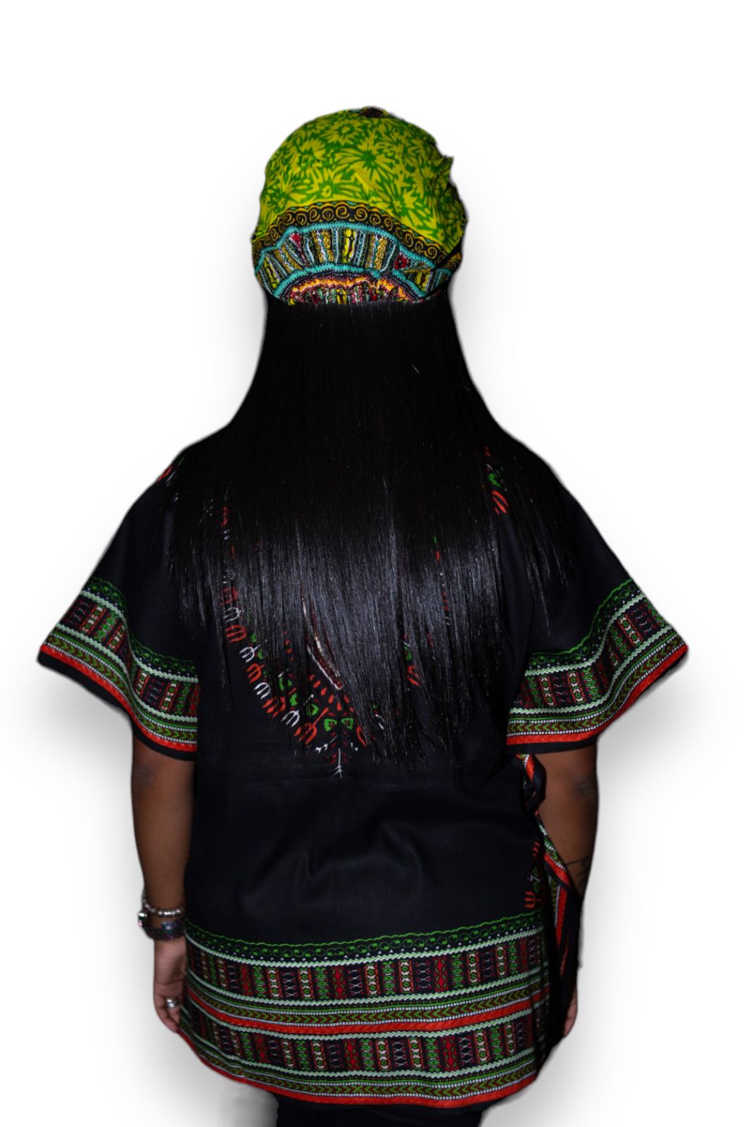 Manta Juvenil con Estampado Afrocaribeño Negro