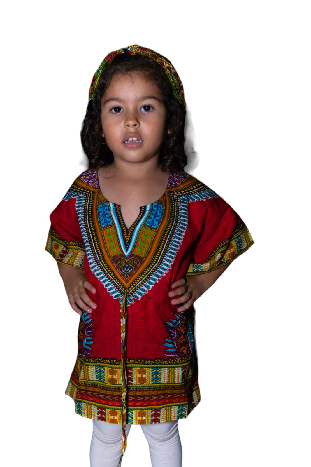 Manta de Niña con Estampado Afrocaribeño Rojo