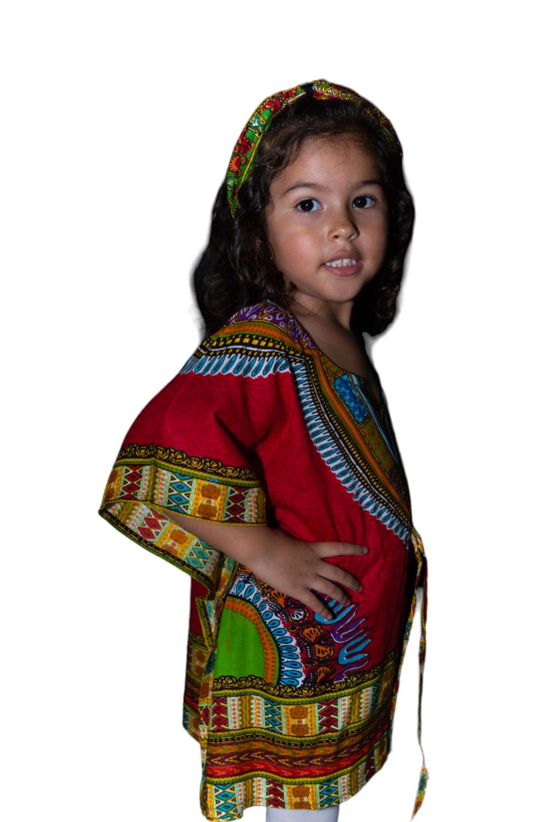 Manta de Niña con Estampado Afrocaribeño Rojo