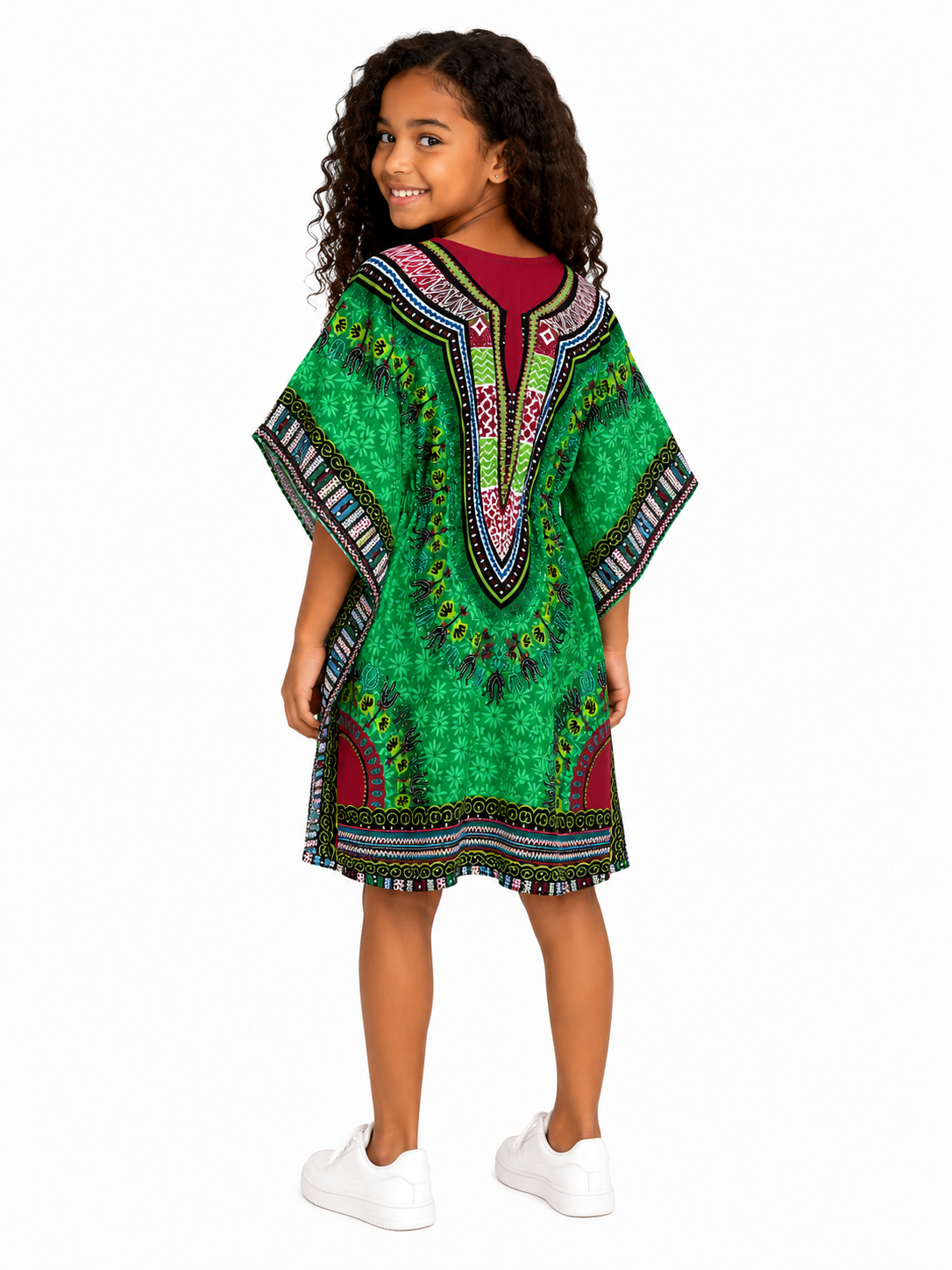 Top Manta de Niña con Estampado Afrocaribeño Verde