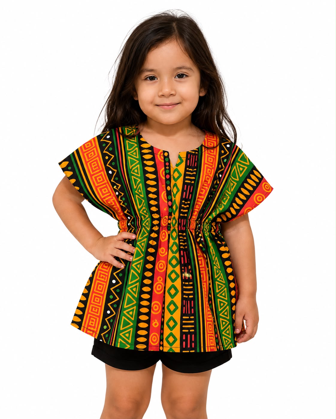 Top Manta de Niña Estampado Afrocaribeño