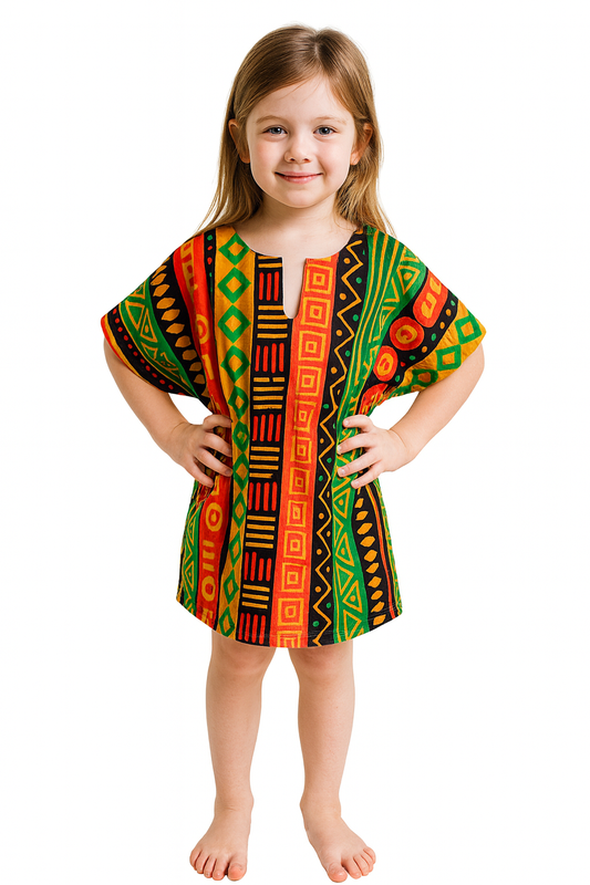 Top Manta de Niña Estampado Afrocaribeño