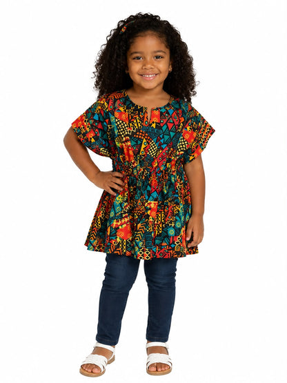 Top Manta de Niña Estampado Afrocaribeño