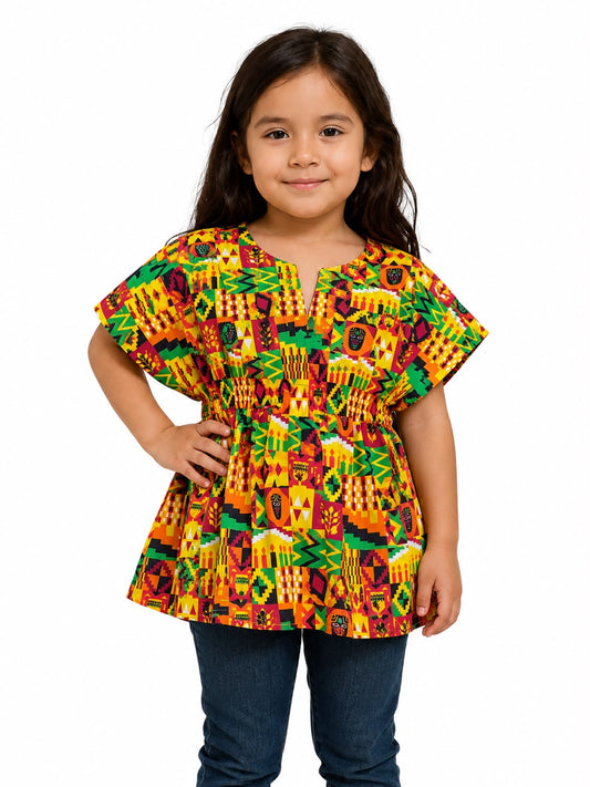 Top Manta de Niña Estampado Afrocaribeño