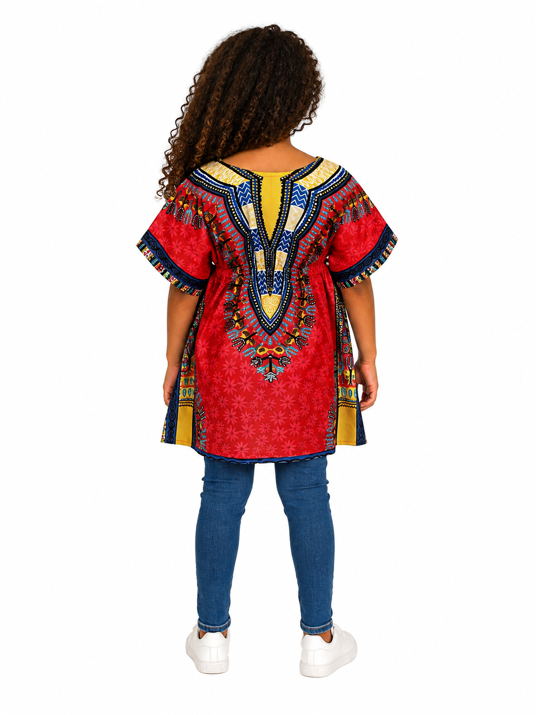 Top Manta de Niña con Estampado Afrocaribeño Rojo