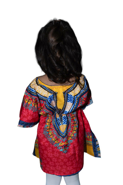 Top Manta de Niña con Estampado Afrocaribeño Rojo