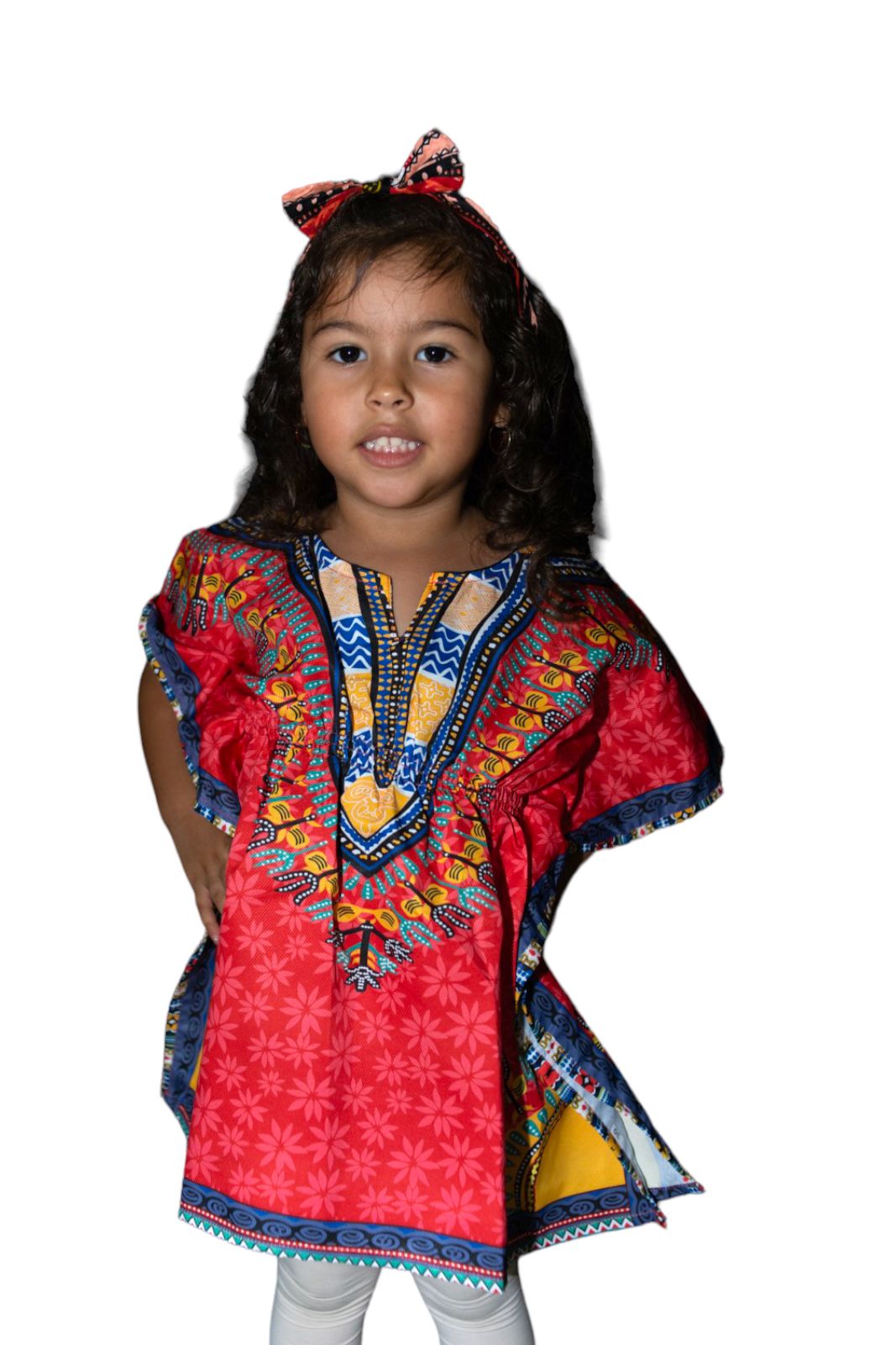 Top Manta de Niña con Estampado Afrocaribeño Rojo