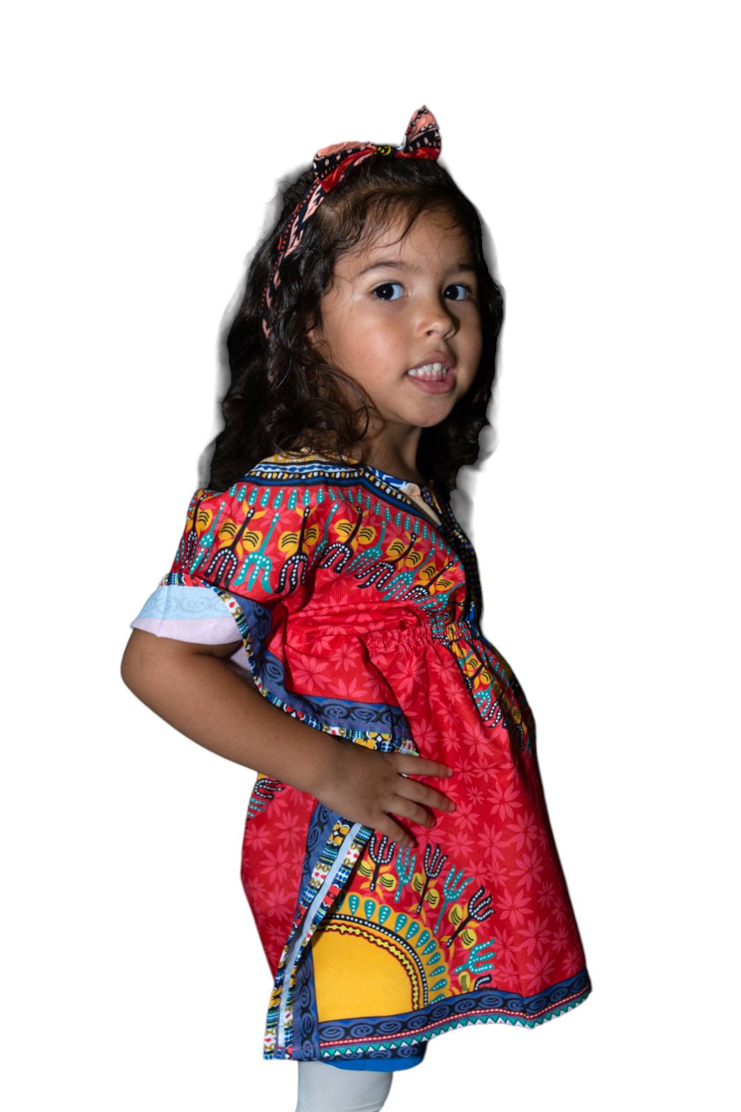 Top Manta de Niña con Estampado Afrocaribeño Rojo