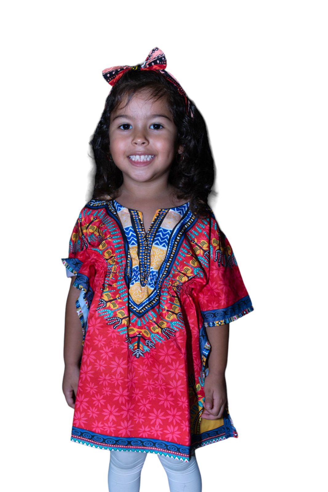 Top Manta de Niña con Estampado Afrocaribeño Rojo