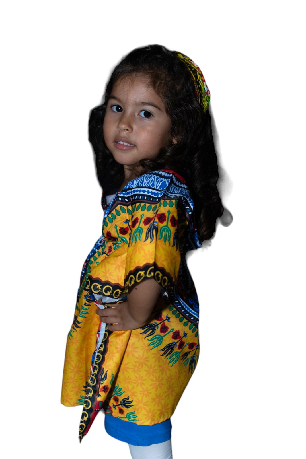 Manta de Niña con Estampado Afrocaribeño Amarillo