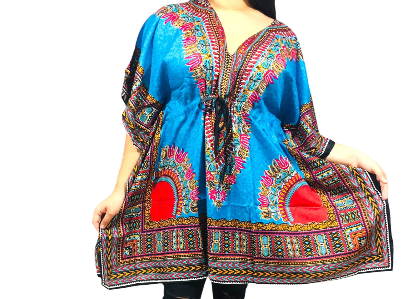 Manta Mediana de Dama con Estampado Azul