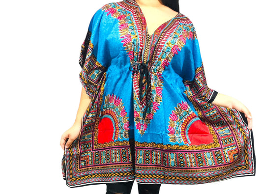 Vestido de Dama con Estampado Azul