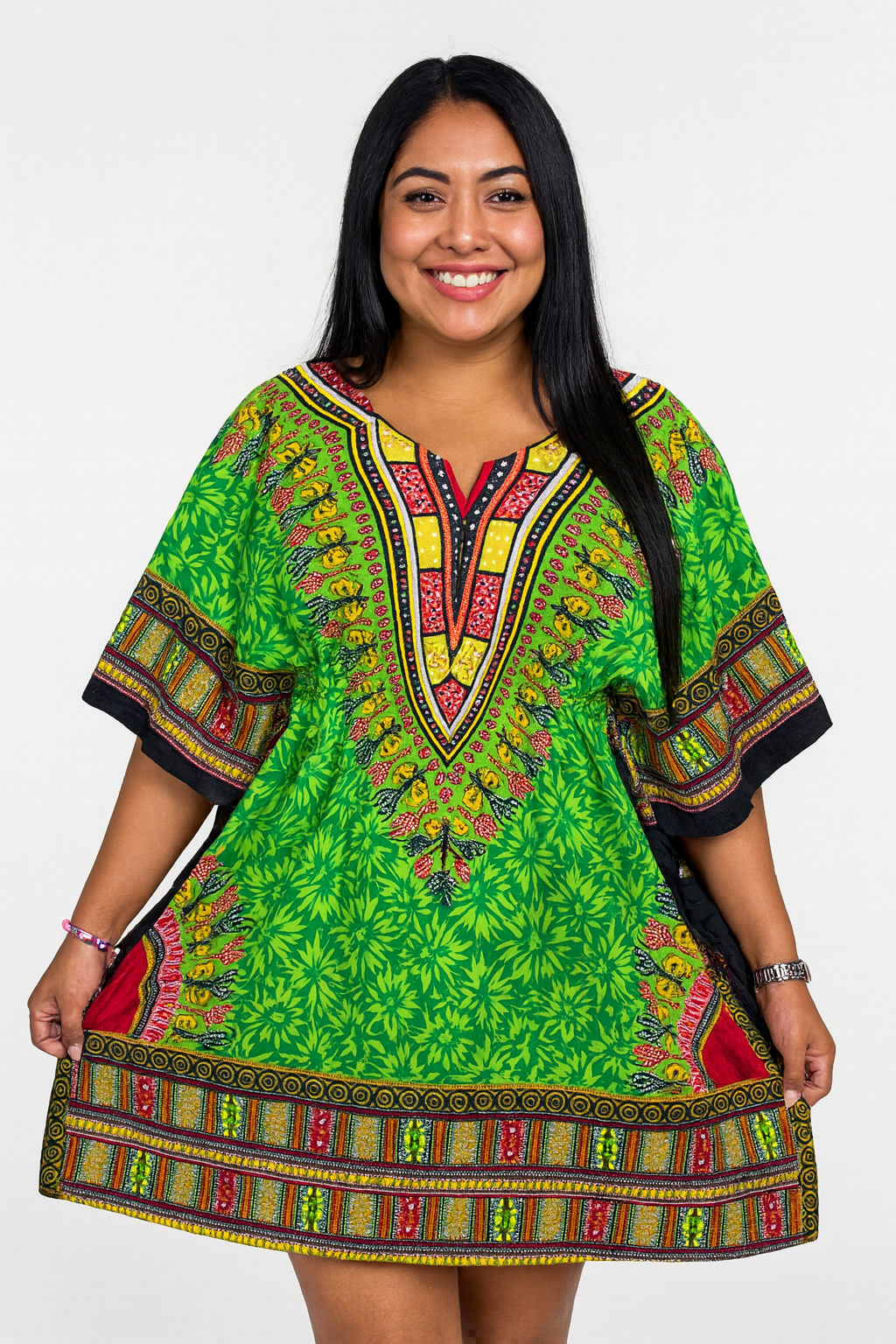 Manta de Dama con Estampado Afrocaribeño Verde