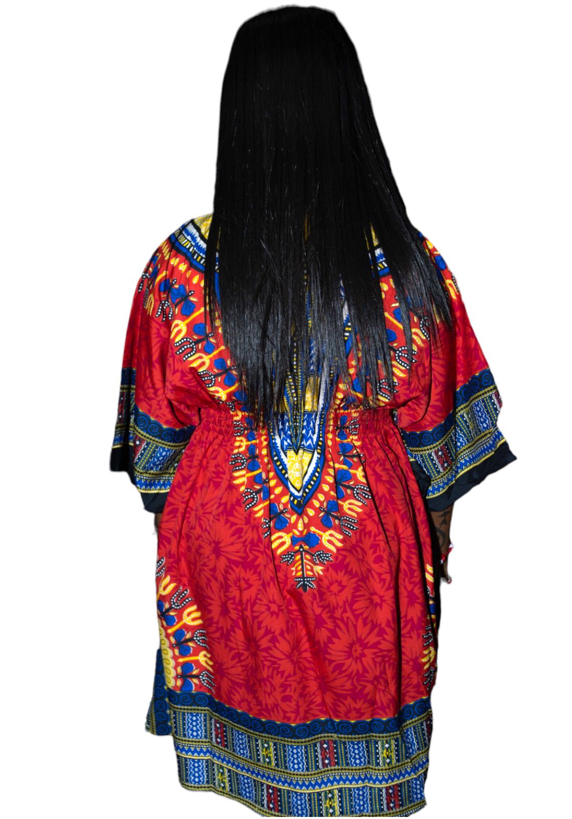 Manta de Dama con Estampado Afrocaribeño Rojo